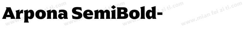 Arpona SemiBold字体转换